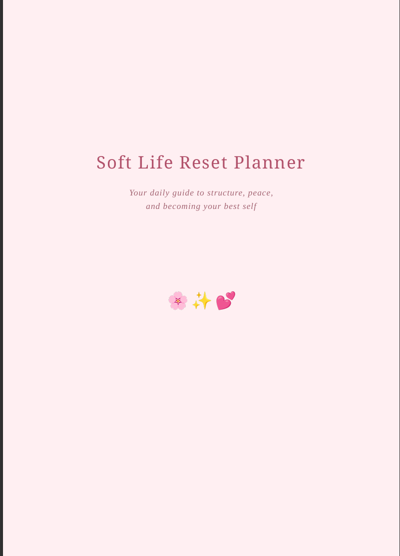 Soft Life Digital Planner | Daily Routine, Habit Tracker, Mood & Weekly Reset Journal