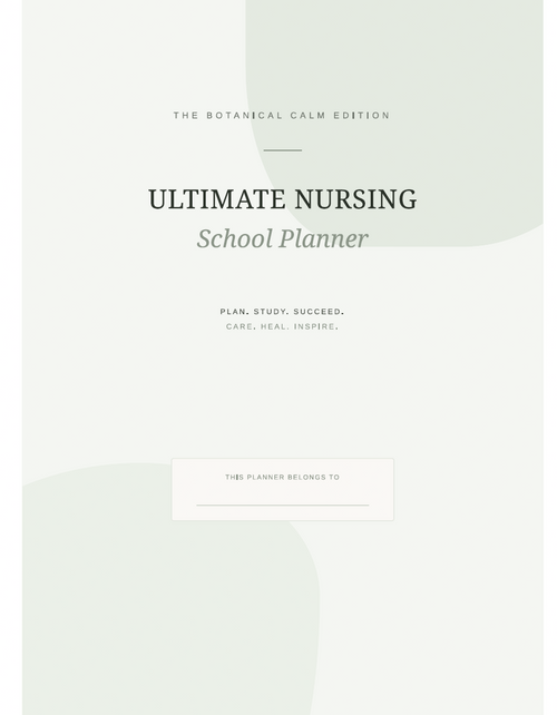 Digital Wellness & Study Planner for Nursing Students