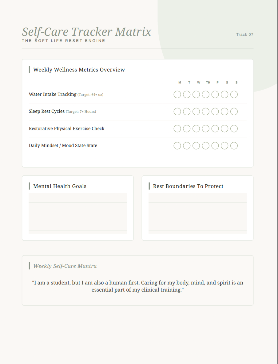 Digital Wellness & Study Planner for Nursing Students