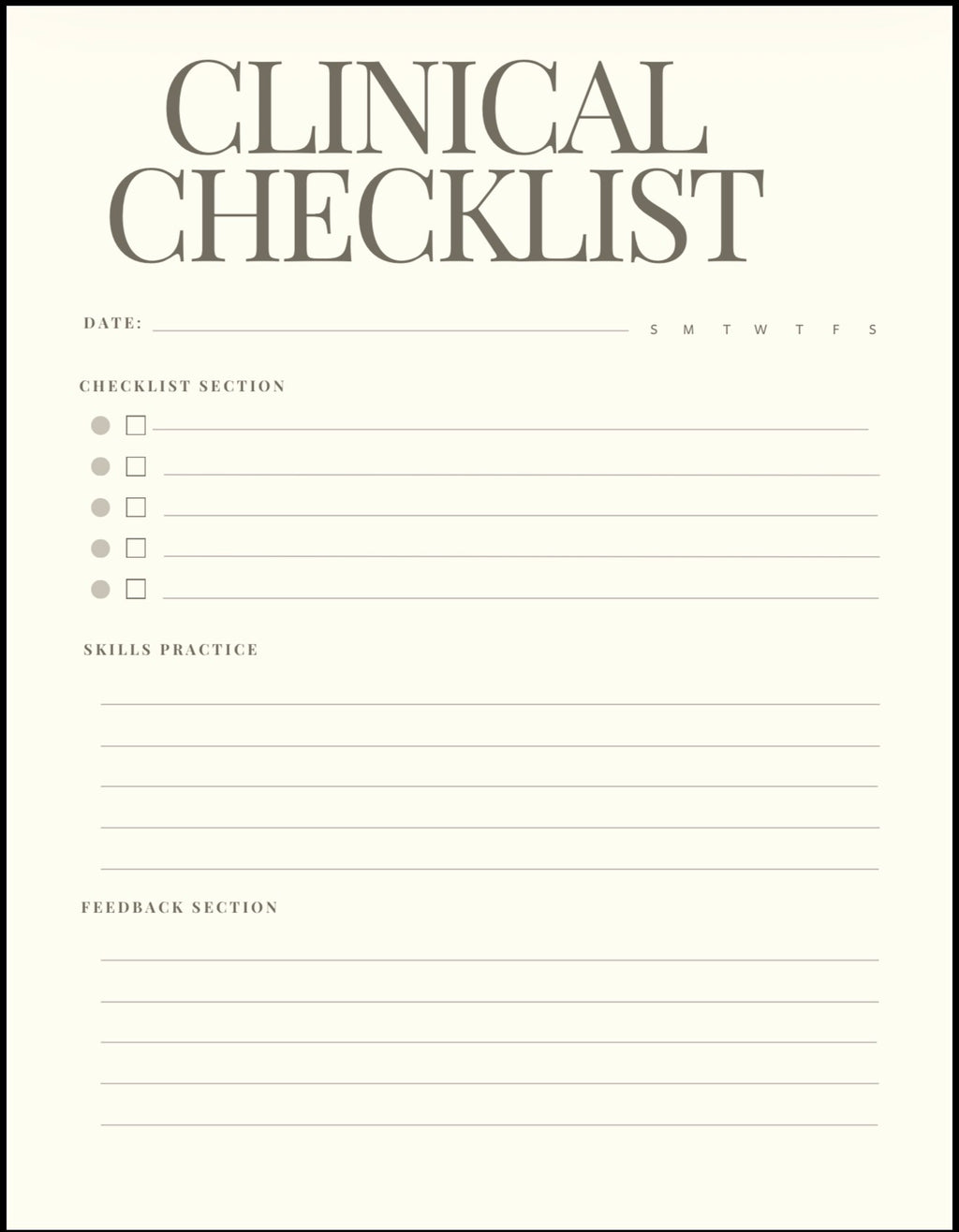 Nursing Student Planner Bundle | Digital Nursing School Organizer | Clinical & Study Planner