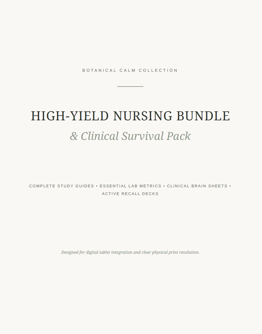 High-Yield Nursing Study Bundle & Clinical Survival Pack - Digital Download