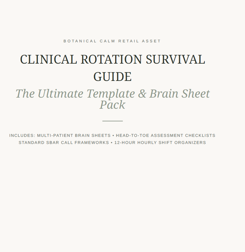 Clinical Rotation Survival Guide Pocket Pack: The Ultimate Template & Brain Sheet Pack