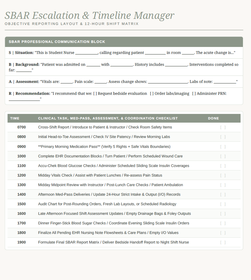 Clinical Rotation Survival Guide Pocket Pack: The Ultimate Template & Brain Sheet Pack
