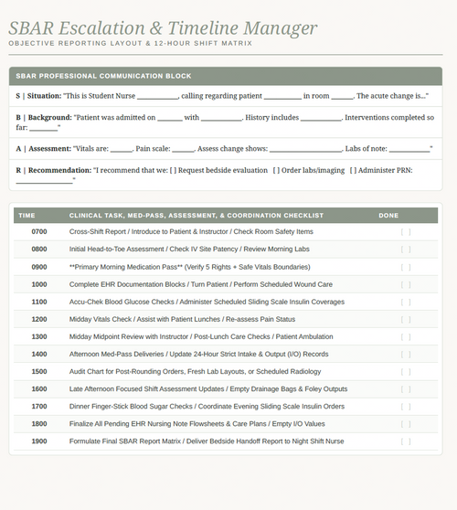 Clinical Rotation Survival Guide Pocket Pack: The Ultimate Template & Brain Sheet Pack